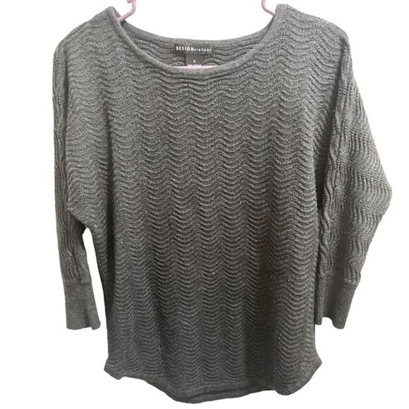Design History Dark Gray Lightweight Sweater - Picture 2 of 5